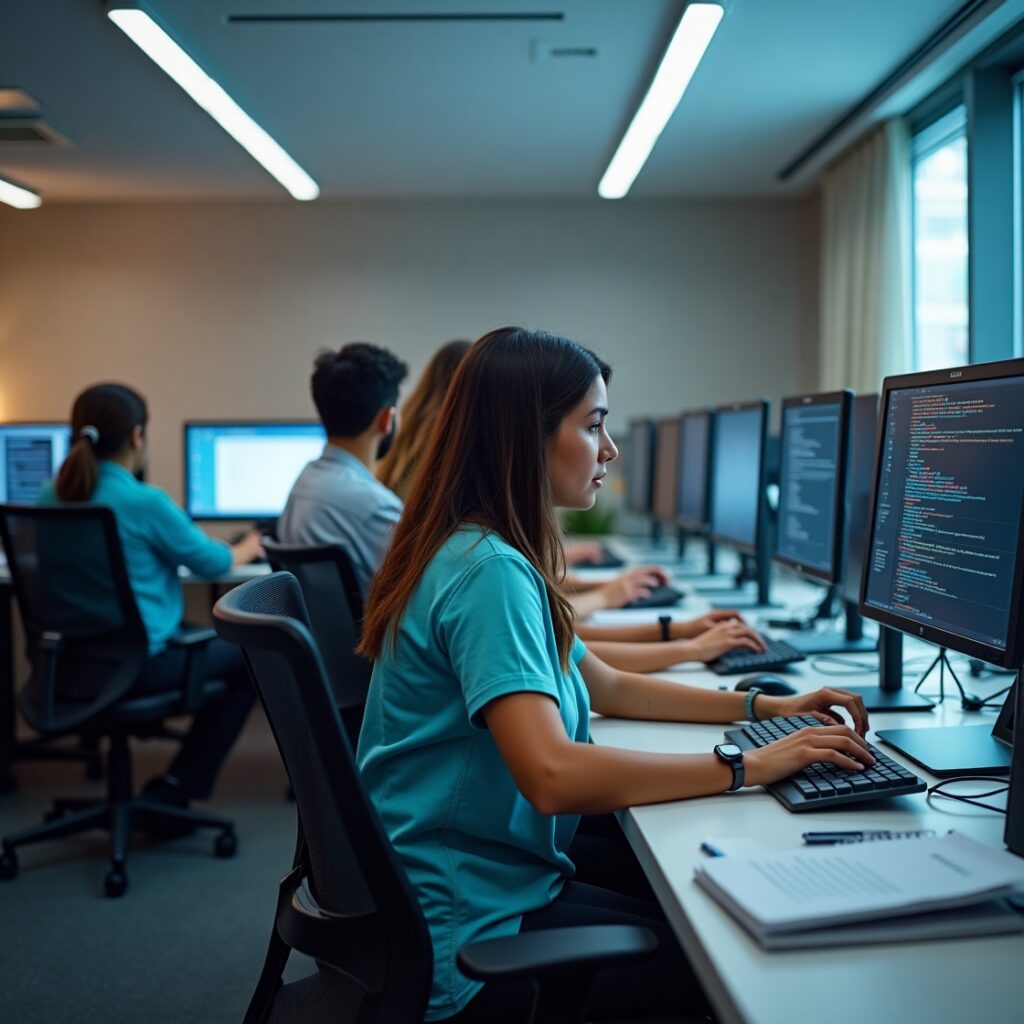 Students Learning Programming at HARTRON