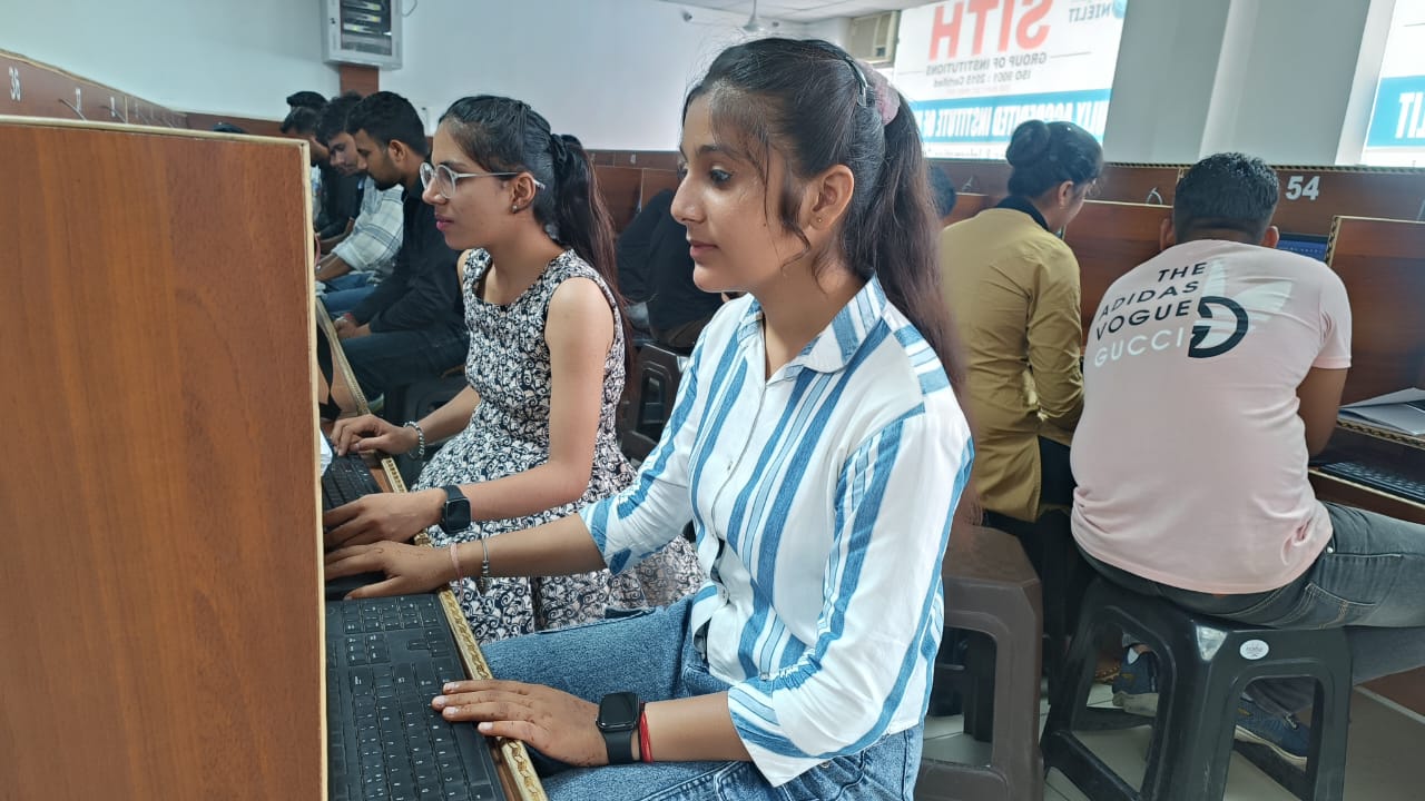 Girl Practicing Computer Skills
